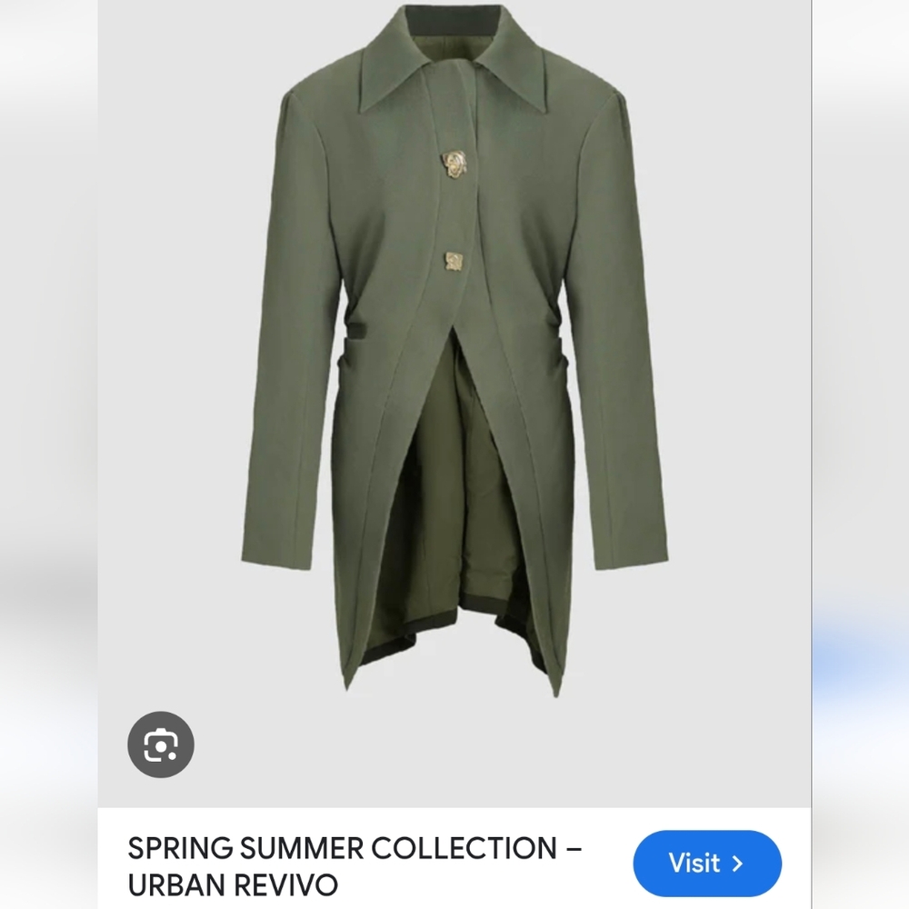 Urban Revivo Women's Green Coat